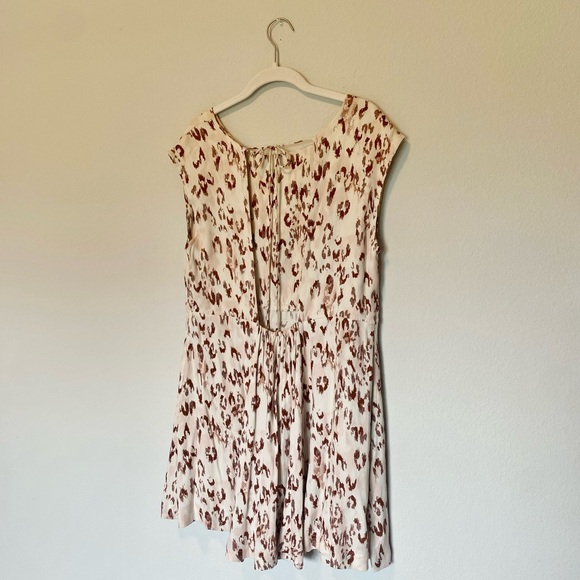Free People Fake Love Leopard Print Open Back Mini Dress - Picture 6 of 9